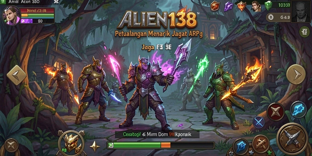 Tangkapan layar gameplay <strong>ALIEN138</strong> yang menampilkan pertarungan seru dalam dunia ARPG.