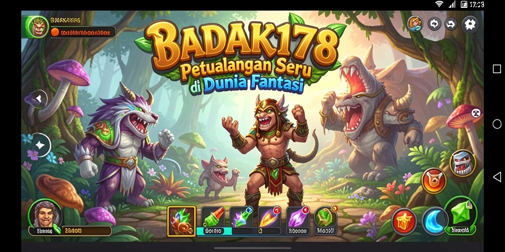 Tampilan gameplay epik dalam dunia petualangan BADAK178.