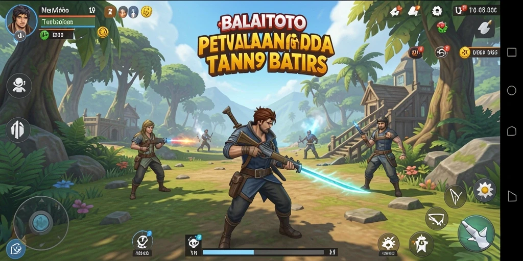 Screenshot utama BALAITOTO menampilkan eksplorasi mendalam di dunia terbuka.