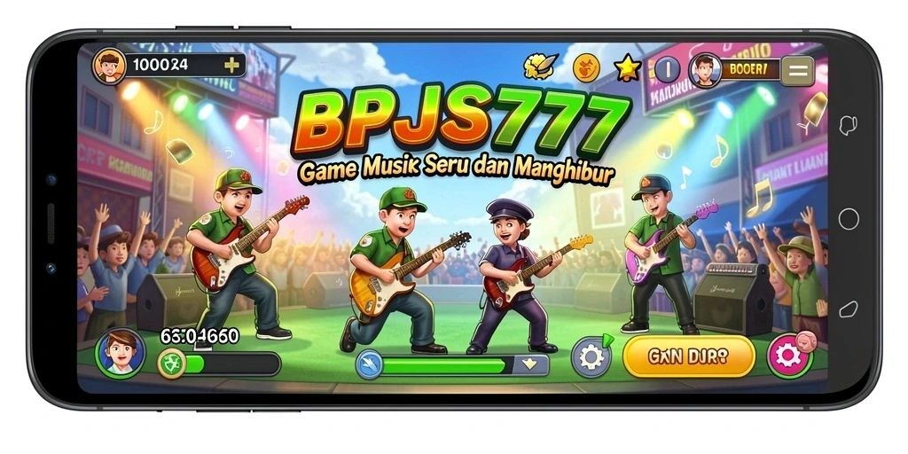 Tampilan gameplay BPJS777 yang menampilkan aksi musik yang mengasyikkan.