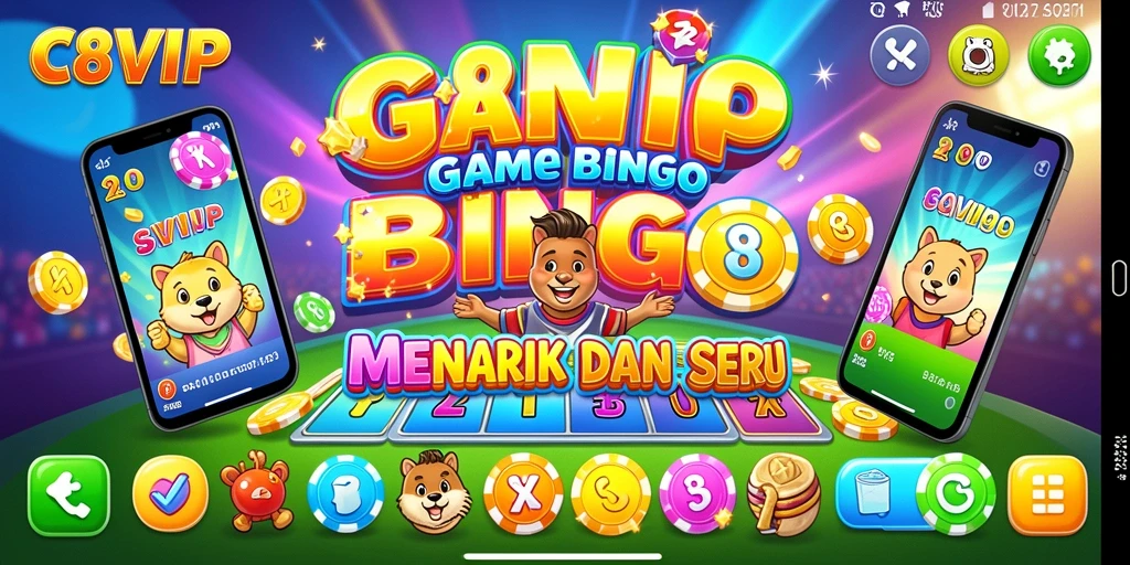 Tampilan gameplay seru C8VIP saat bermain Bingo dengan teman.
