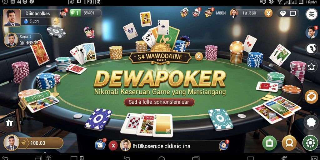 Tampilan gameplay DEWAPOKER yang menarik dan interaktif.