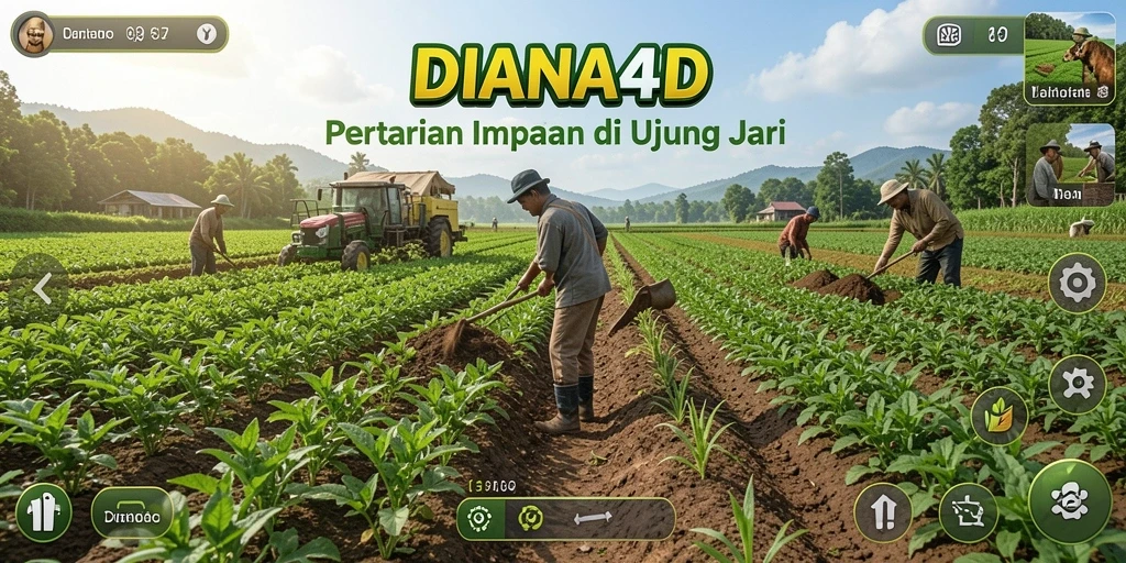 Tampilan gameplay <strong>DIANA4D</strong> yang memukau saat bertani.