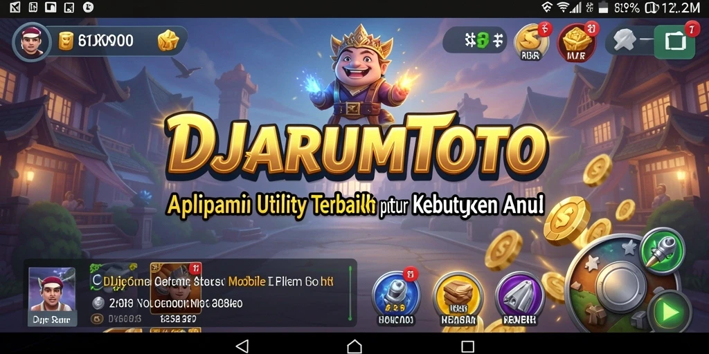 Tampilan antarmuka DJARUMTOTO yang sederhana dan menarik.
