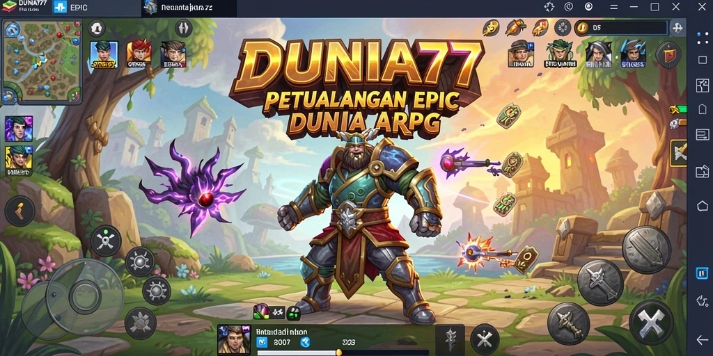 Gameplay mendebarkan di dunia fantasi DUNIA77.
