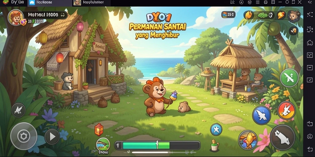 Tangkapan layar DY01 menampilkan gameplay yang menyenangkan dan penuh warna.