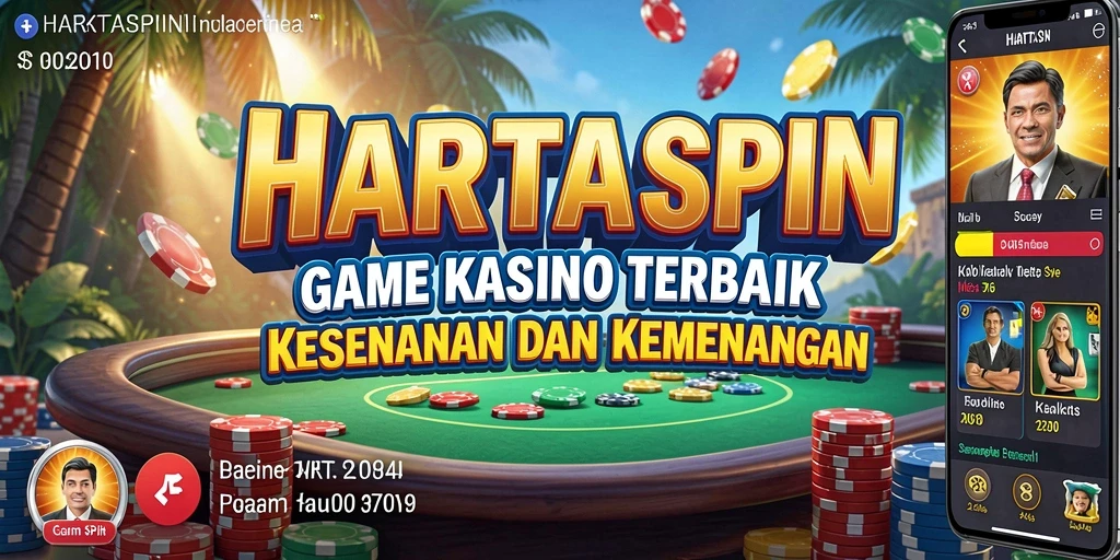 Tampilan gameplay HARTASPIN yang menarik dengan beragam pilihan permainan kasino.