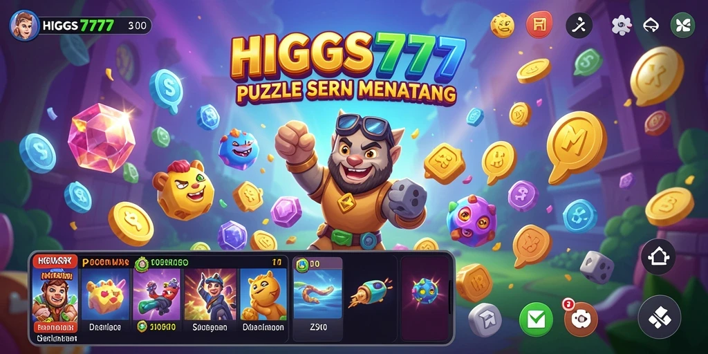 Screenshot HIGGS777 menampilkan gameplay puzzle yang menantang dan menarik.