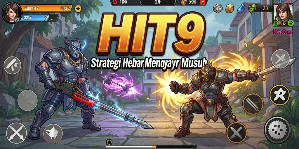 Gameplay intens di HIT9 dengan pertarungan strategis.