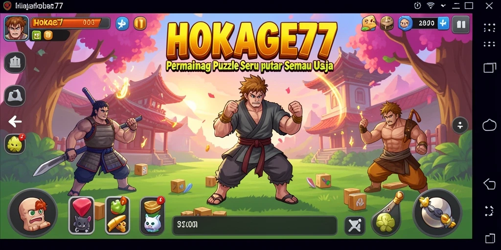 Screenshot gameplay HOKAGE77 yang menampilkan tantangan Puzzle yang menarik.