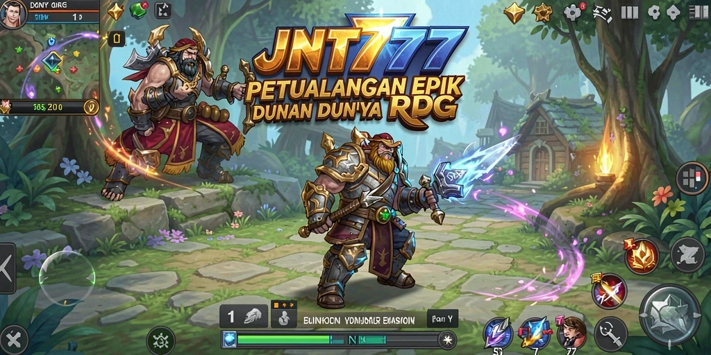 Tampilan gameplay JNT777 yang menakjubkan dalam dunia RPG.