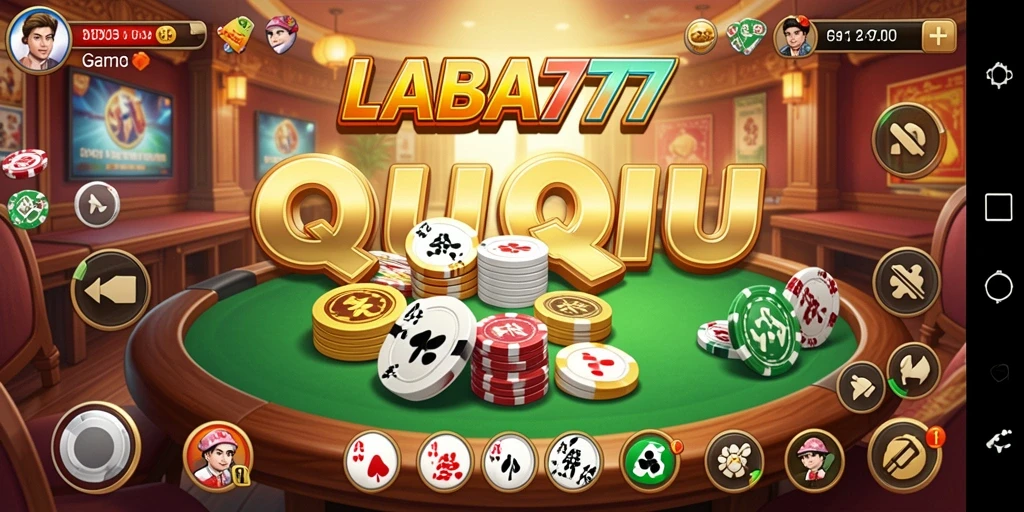 Tampilan gameplay LABA777 saat bermain QiuQiu bersama teman-teman.