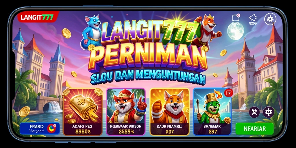 Tampilan gameplay LANGIT777 yang menakjubkan dengan mesin slot yang seru.