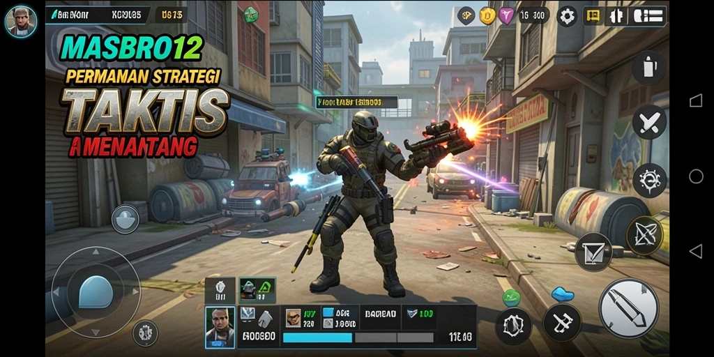 Tampilan gameplay <strong>MASBRO12</strong> yang penuh aksi dan strategi.