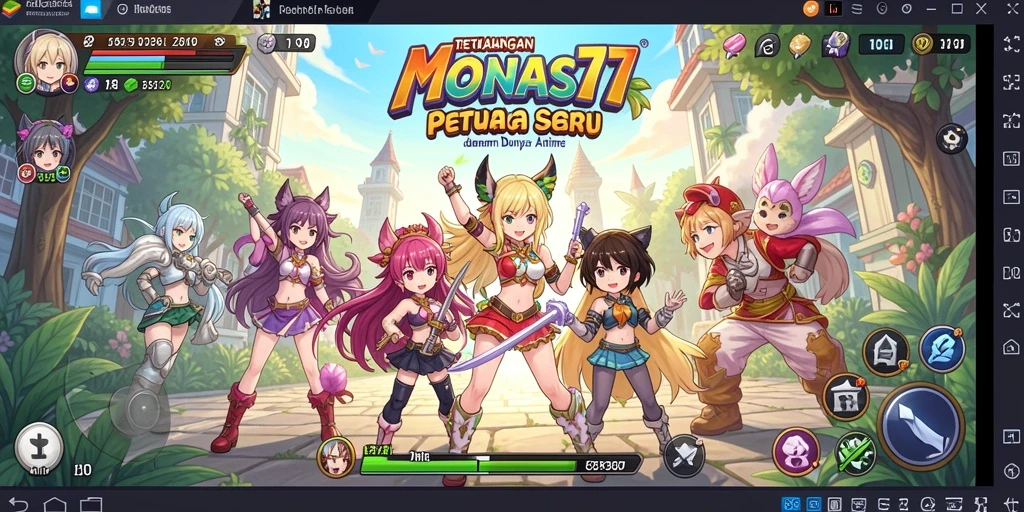 Tampilan menarik dari gameplay MONAS77 yang penuh aksi anime.