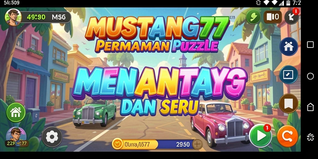 Tampilan gameplay <strong>MUSTANG77</strong> yang seru dan menantang.