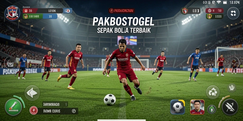 Gameplay menarik dalam PAKBOSTOGEL dengan aksi sepak bola yang seru.