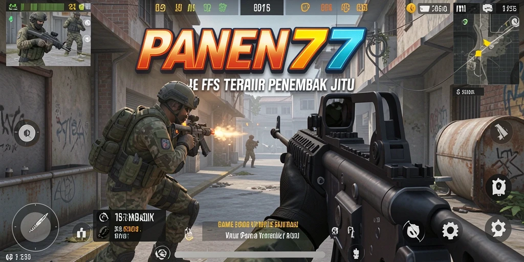 Tampilan seru dari permainan FPS yang mendebarkan.
