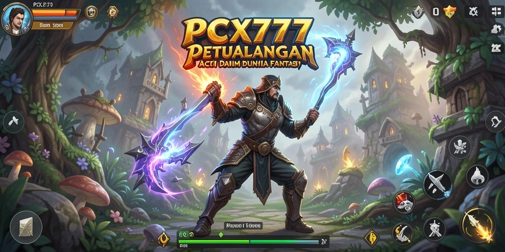 Tampilan gameplay PCX777 yang mendebarkan dalam aksi petualangan.