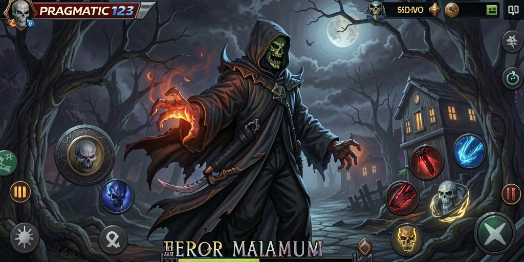 Screenshot gameplay menakutkan dari PRAGMATIC123 dengan suasana mencekam.