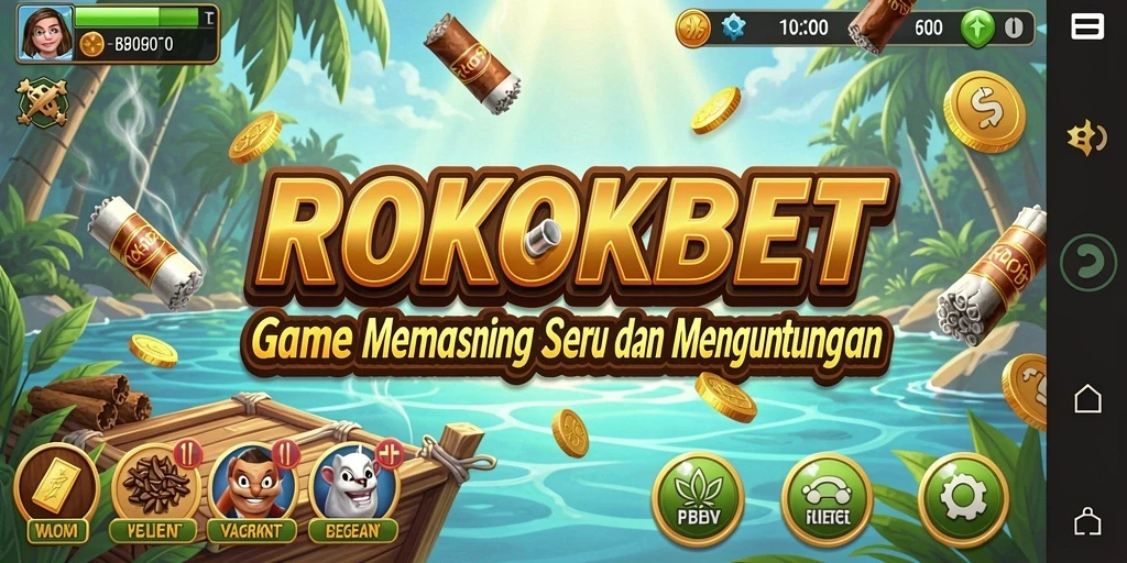 Screenshot utama ROKOKBET menunjukkan pemain sedang memancing dengan suasana yang memikat.