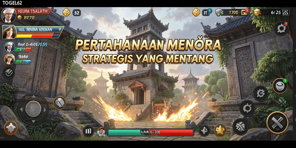 Tampilan gameplay menarik dari TOGEL62 dalam pertahanan menara.