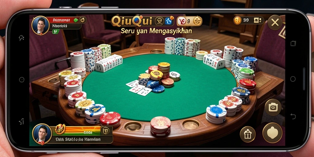 Tampilan gameplay V89 yang menarik dalam permainan QiuQiu.