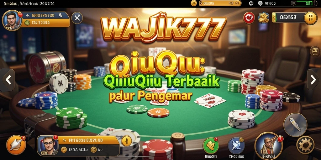 Tampilan permainan QiuQiu yang intens dan seru dari WAJIK777.